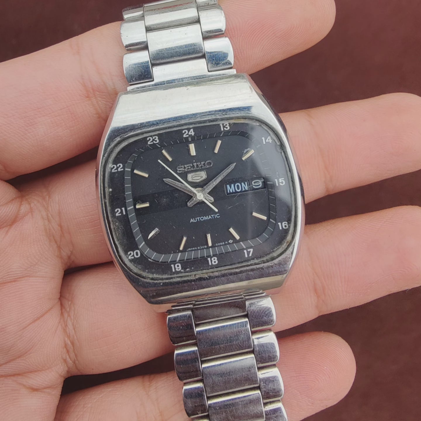 Vintage Pre-owned Seiko 5 Railway Time
