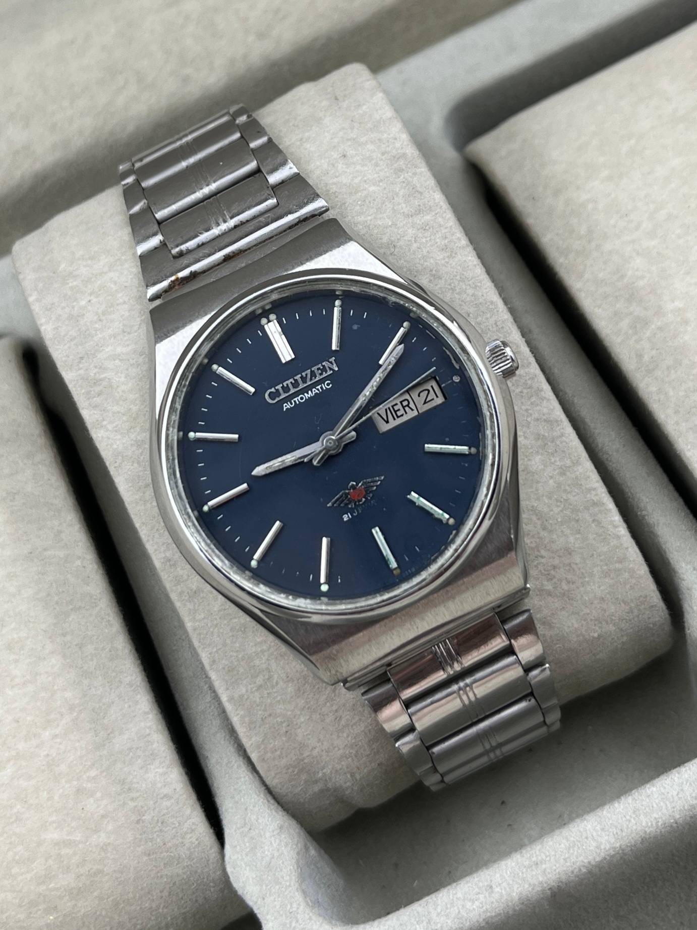 Vintage Citizen Auto Blue tone