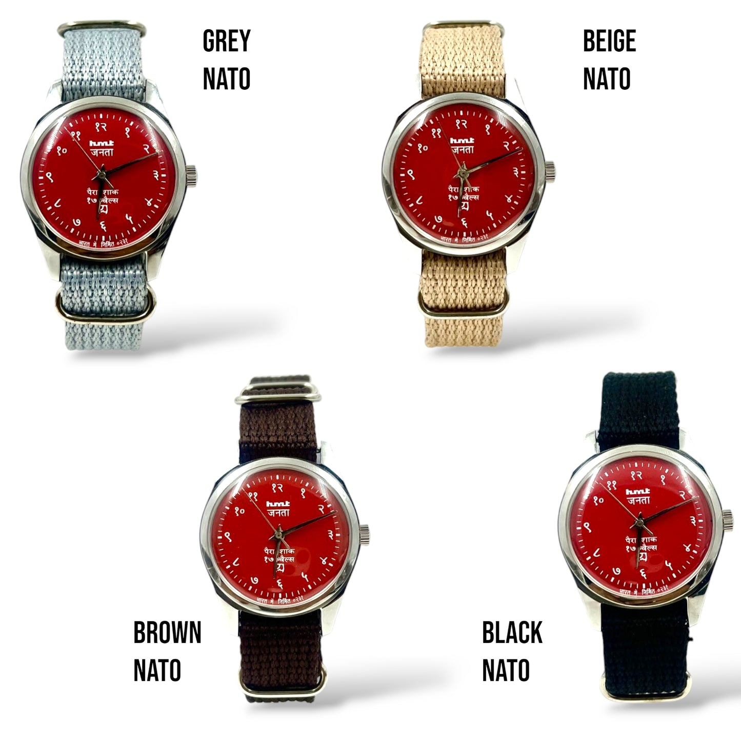 Janata Devanagri - Red (Mechanical Hand Winding)