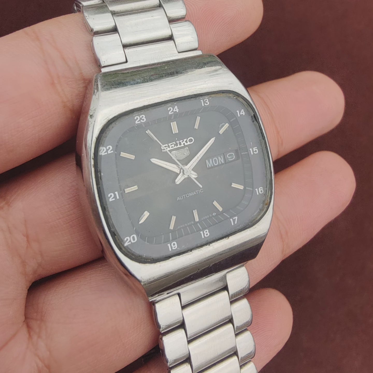 Vintage Pre-owned Seiko 5 Railway Time