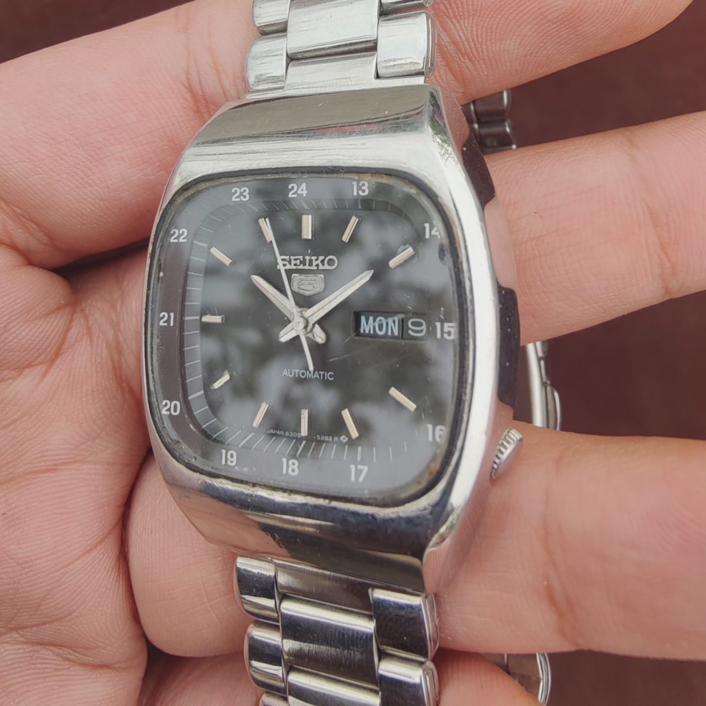 Vintage Pre-owned Seiko 5 Railway Time