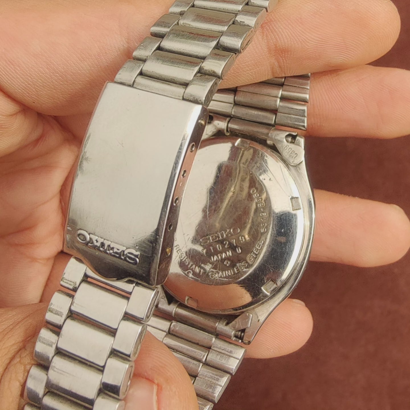 Vintage Pre-owned Seiko 5 Grey