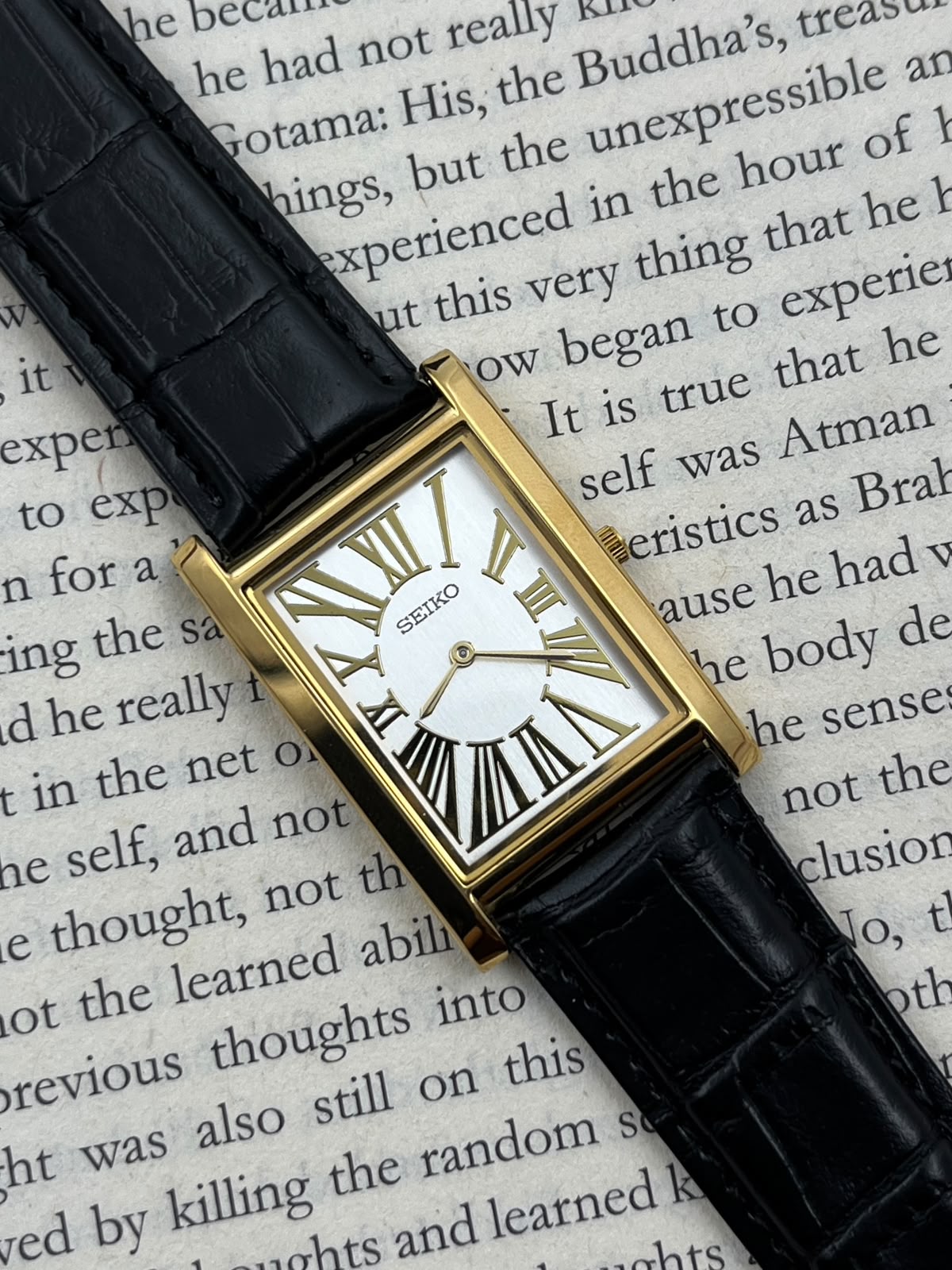 SEIKO TANK - Roman White Gold (Quartz - Mod) – Watch It Move
