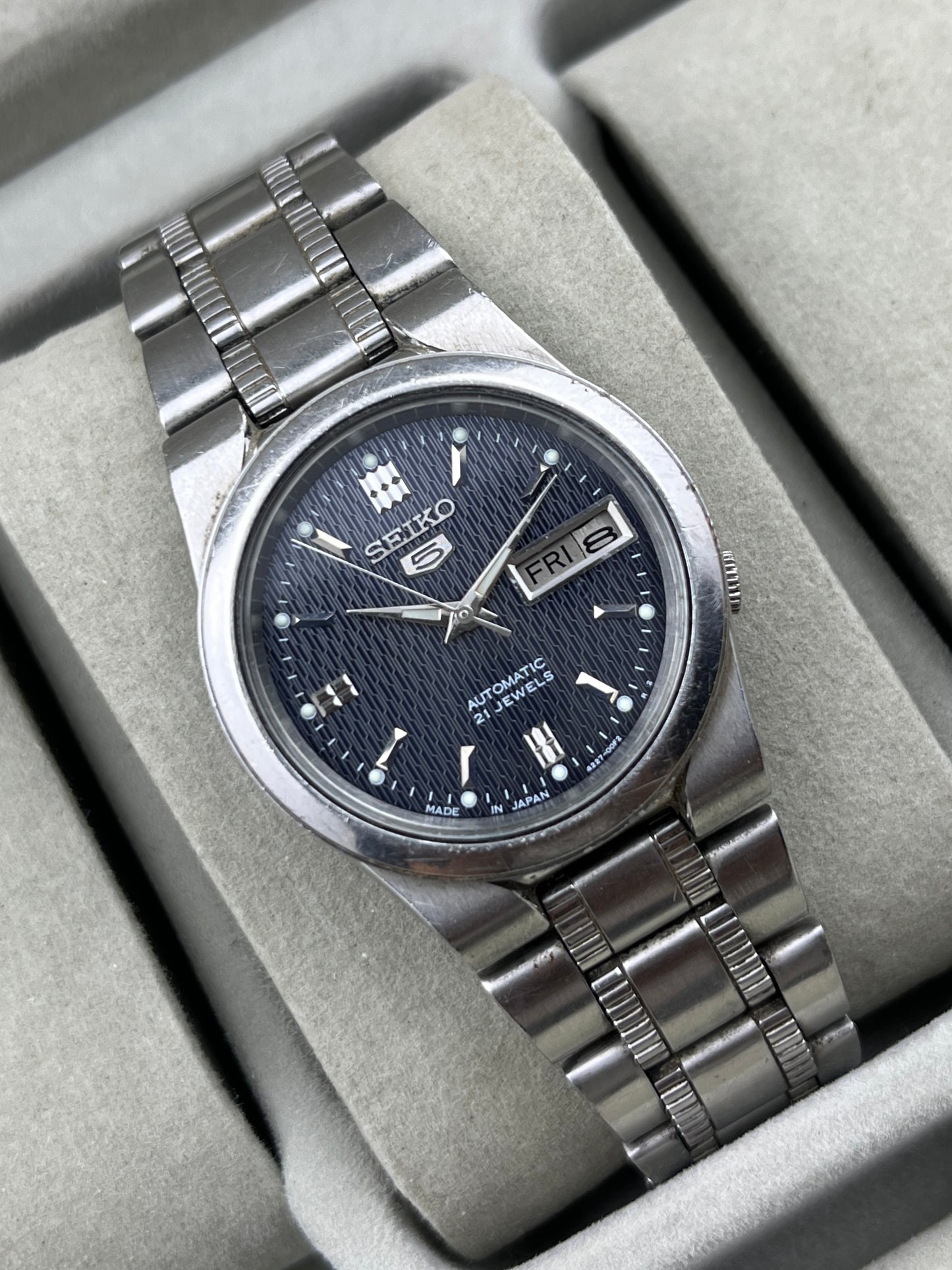 Vintage Seiko 5 Automatic Blue Cal.4227