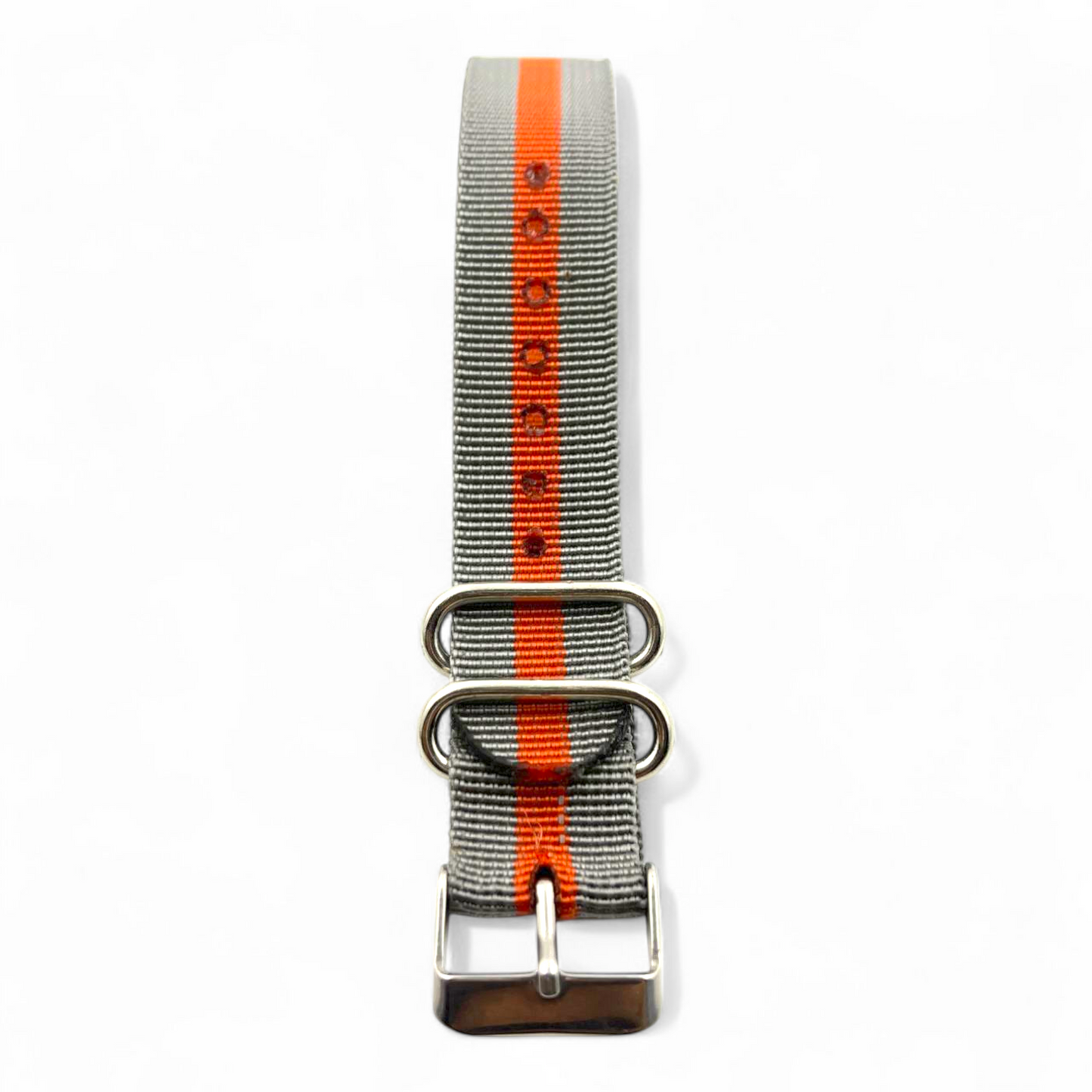 [20 mm] Nato Strap - Grey Orange Light