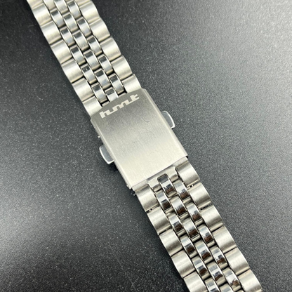 [18mm] Jubilee Bracelet [C Clasp] - Silver Stainless Steel (Curved End)