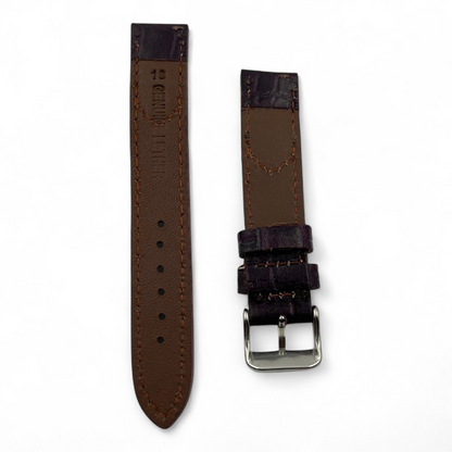 [18 mm] Vintage Style Half Padded - Brown + Yellow thread
