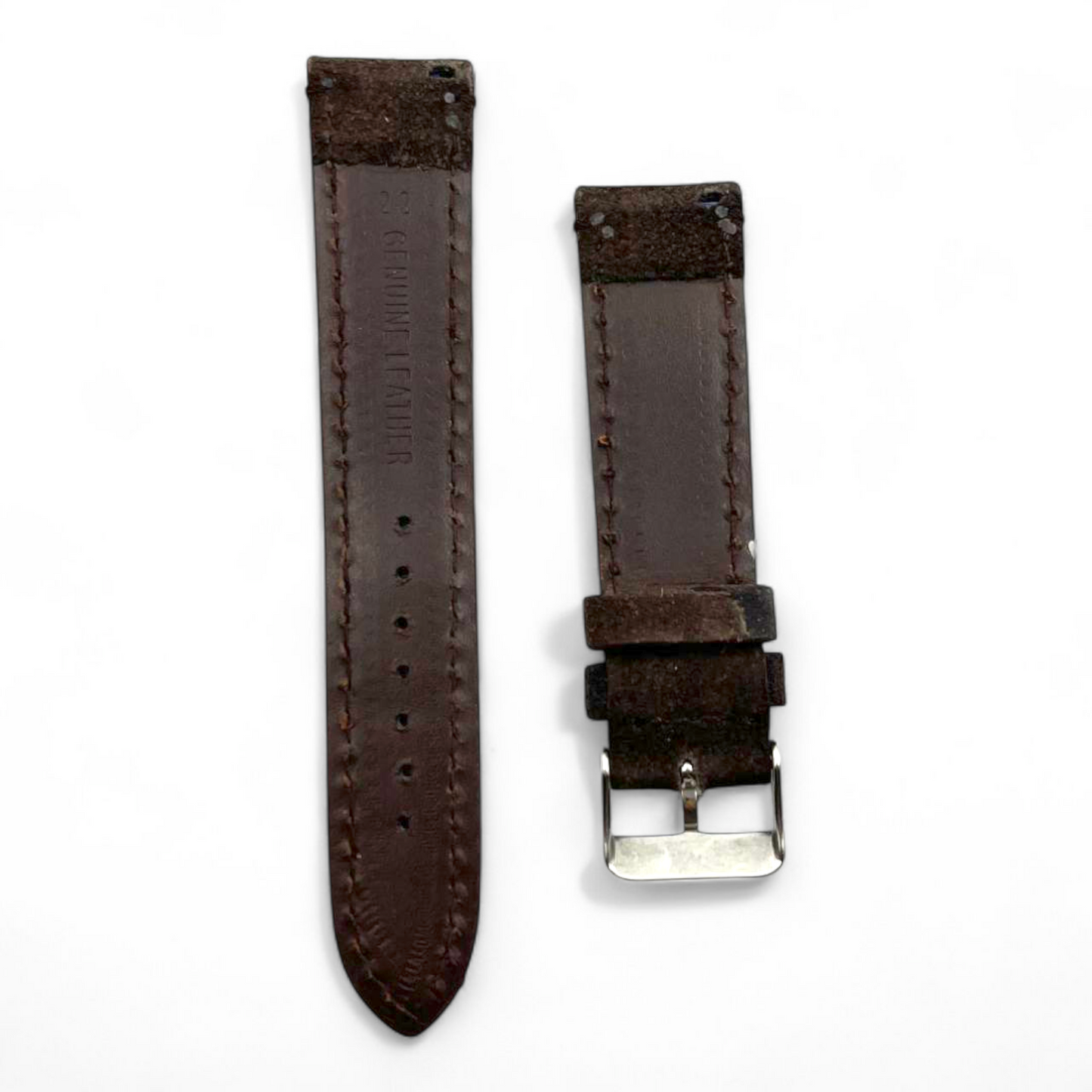 [22 mm] Suede Strap - Dark Brown