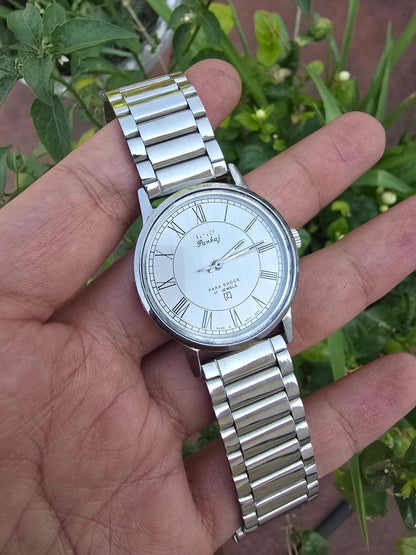 Vintage HMT Pankaj White Roaman Dial (Mechanical Hand-Winding Watch)