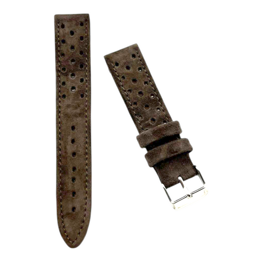 [18 mm] Suede Rally Strap - Dusty Grey