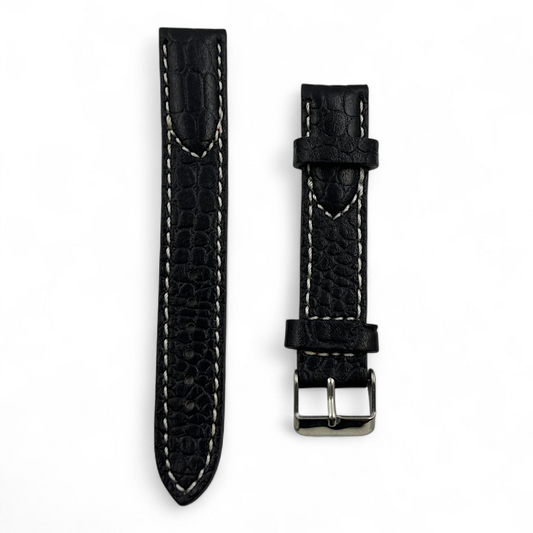 [18 mm] Vintage Style Half Padded - Black