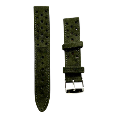 [18 mm] Suede Rally Strap - Forest Green