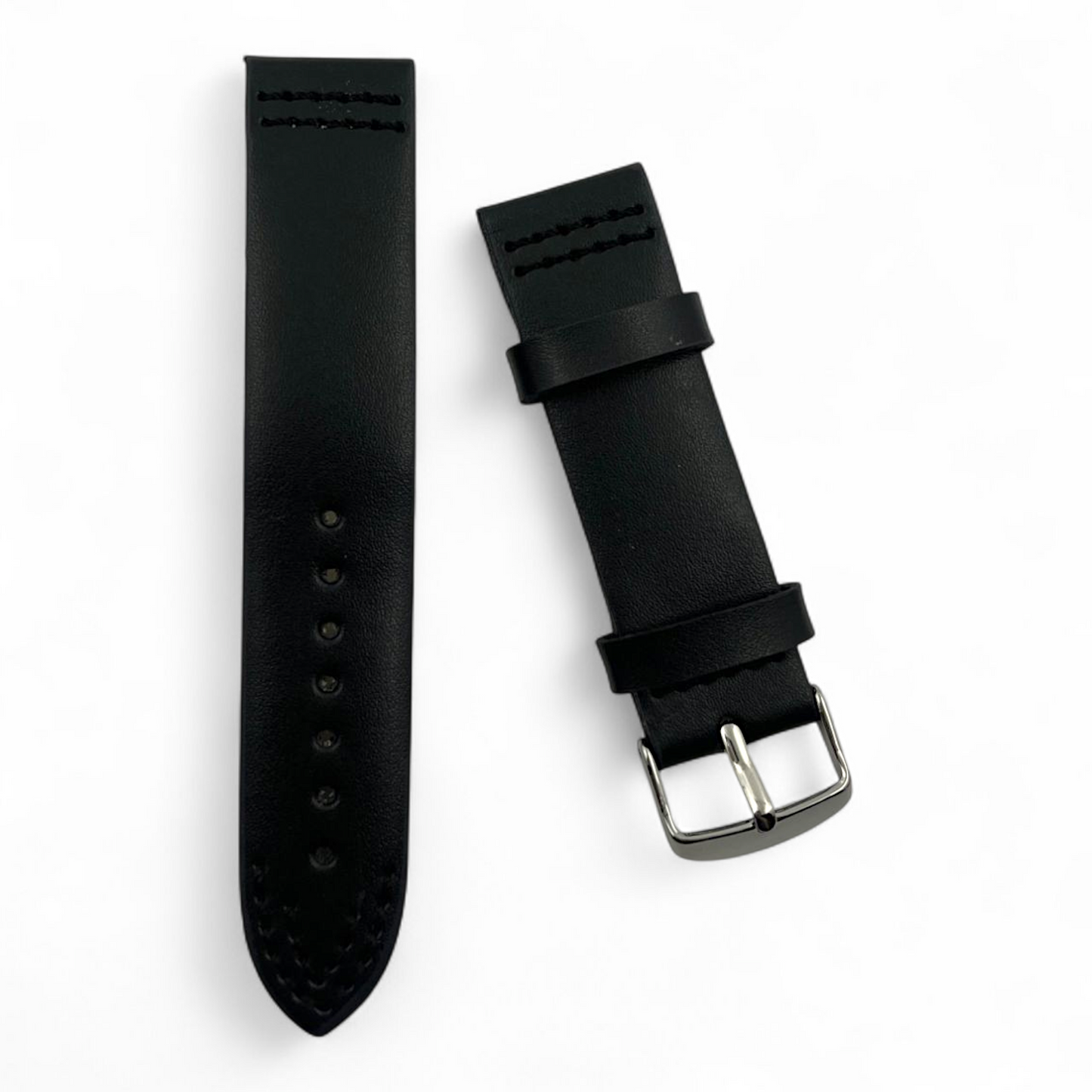 [20 mm] Vintage Anti Allergic Leather - Black