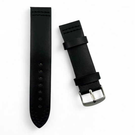 [20 mm] Vintage Anti Allergic Leather - Black