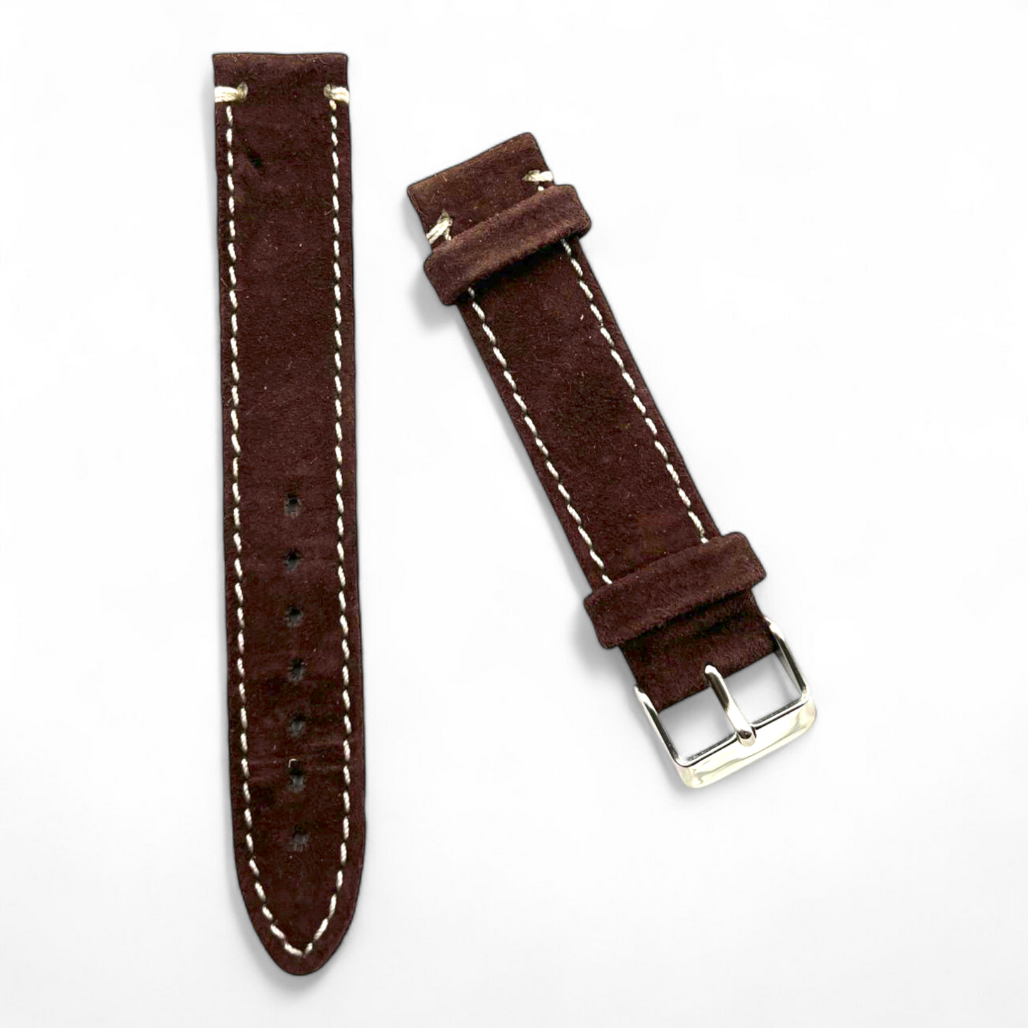 [18 mm] Suede Strap - Maroon