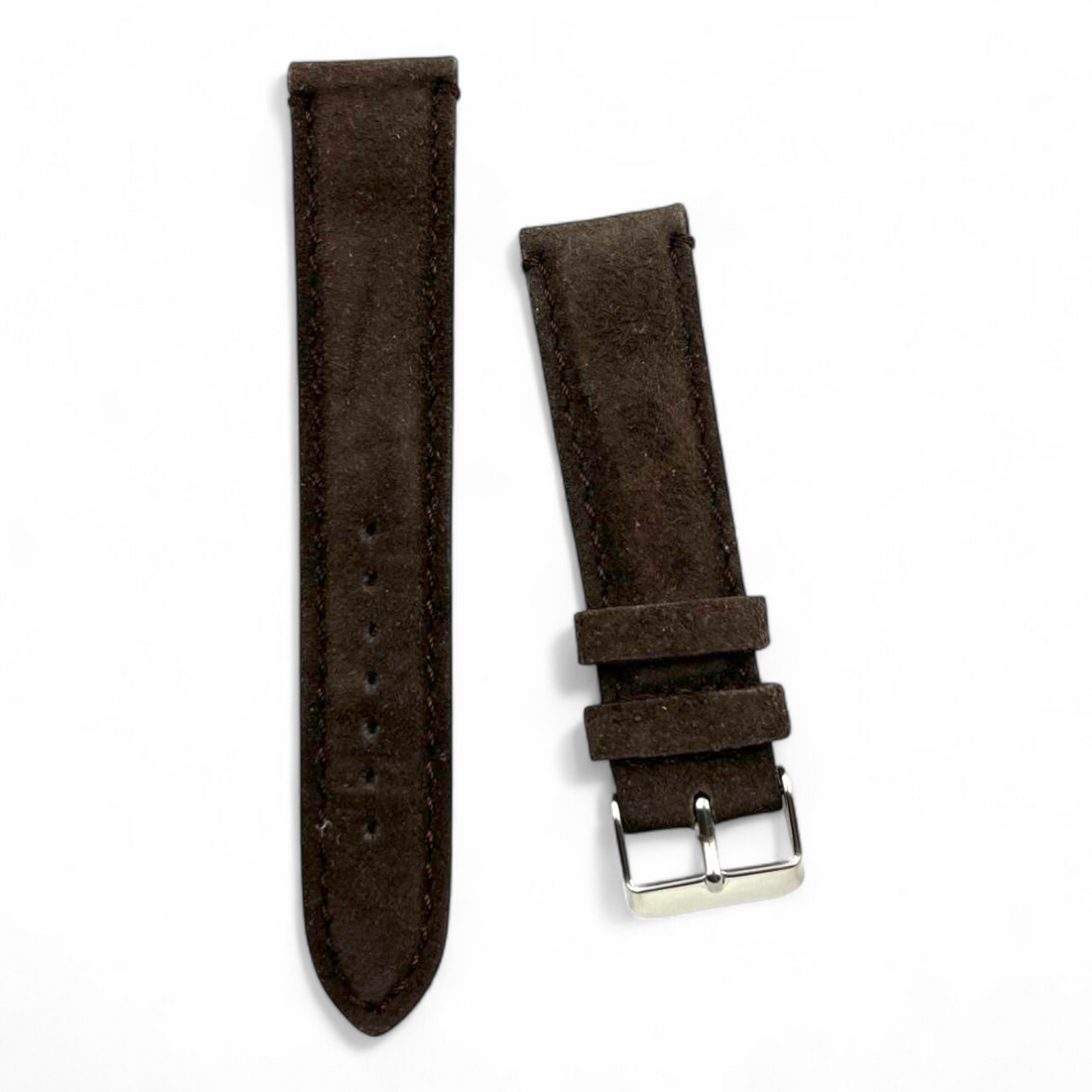 [22 mm] Suede Strap - Dark Brown