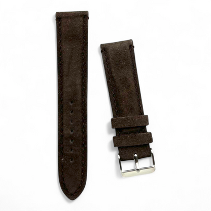 [22 mm] Suede Strap - Dark Brown