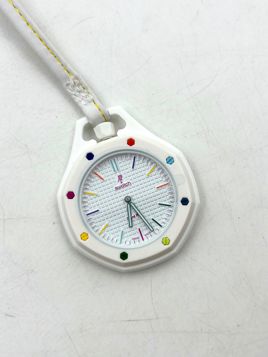 Royale Pop - White Quartz Replica Pocket Watch