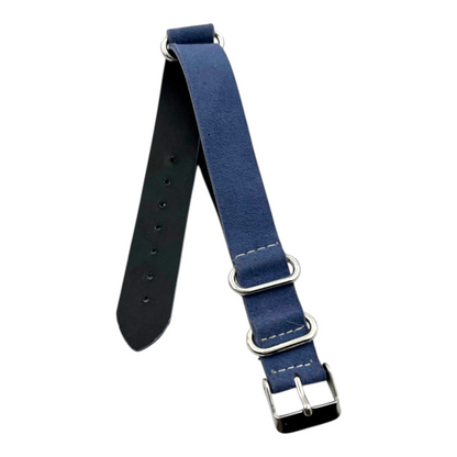 [18 mm] Suede Nato Strap - Light Blue