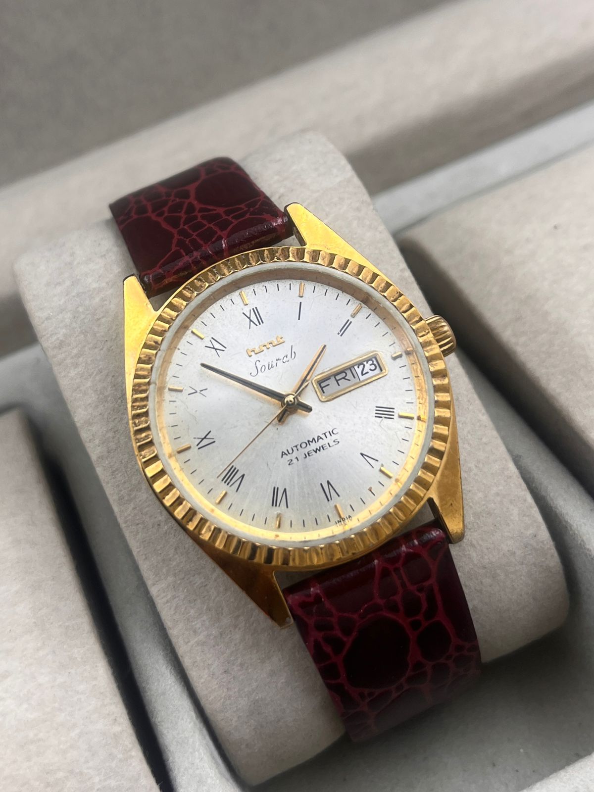 Vintage Hmt Sourab Automatic Silver