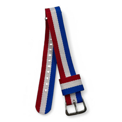 [18 mm] Nato Strap - Red White Blue II