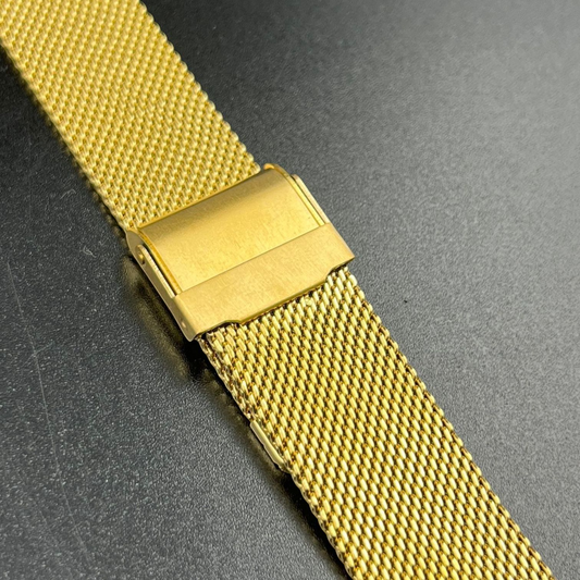[18mm] Mesh Bracelet Chain - Golden Stainless Steel