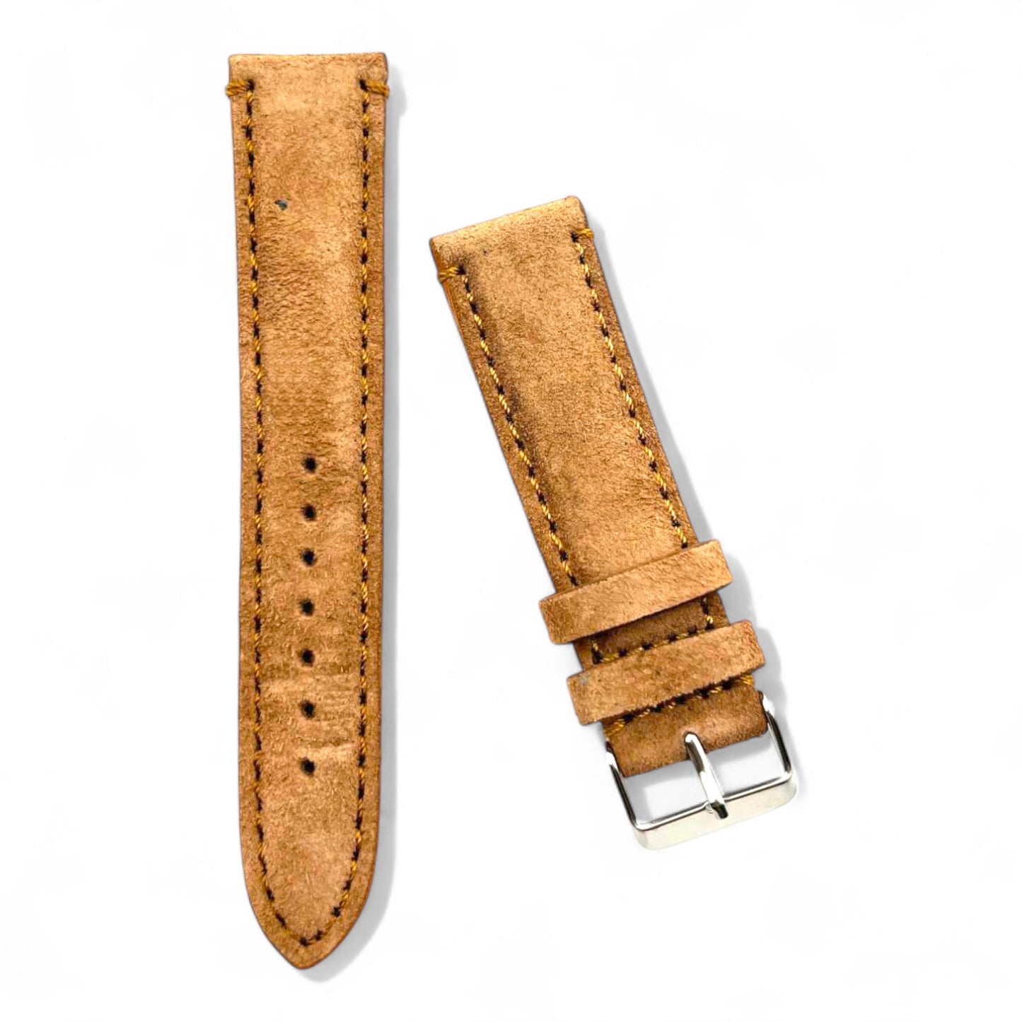 [22 mm] Suede Strap - Light Brown