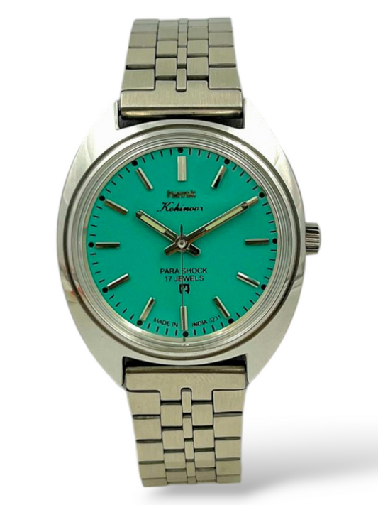 HMT Kohinoor - Turquoise Blue (Mechanical Hand Winding)