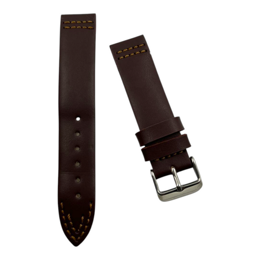 [20 mm] Vintage Anti Allergic Leather - Dark Brown
