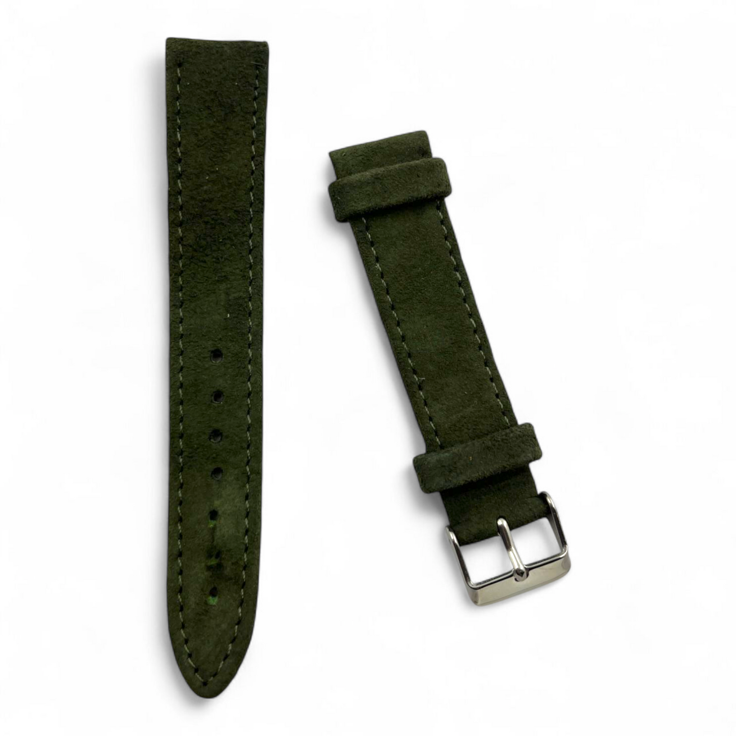 [20 mm] Suede Strap - Matched Forest Green