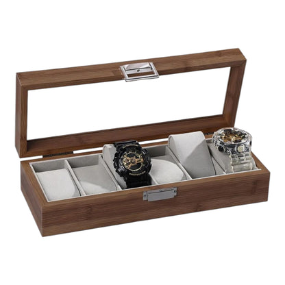 [6 Slot] Wooden Watch Box / Organiser - Premium