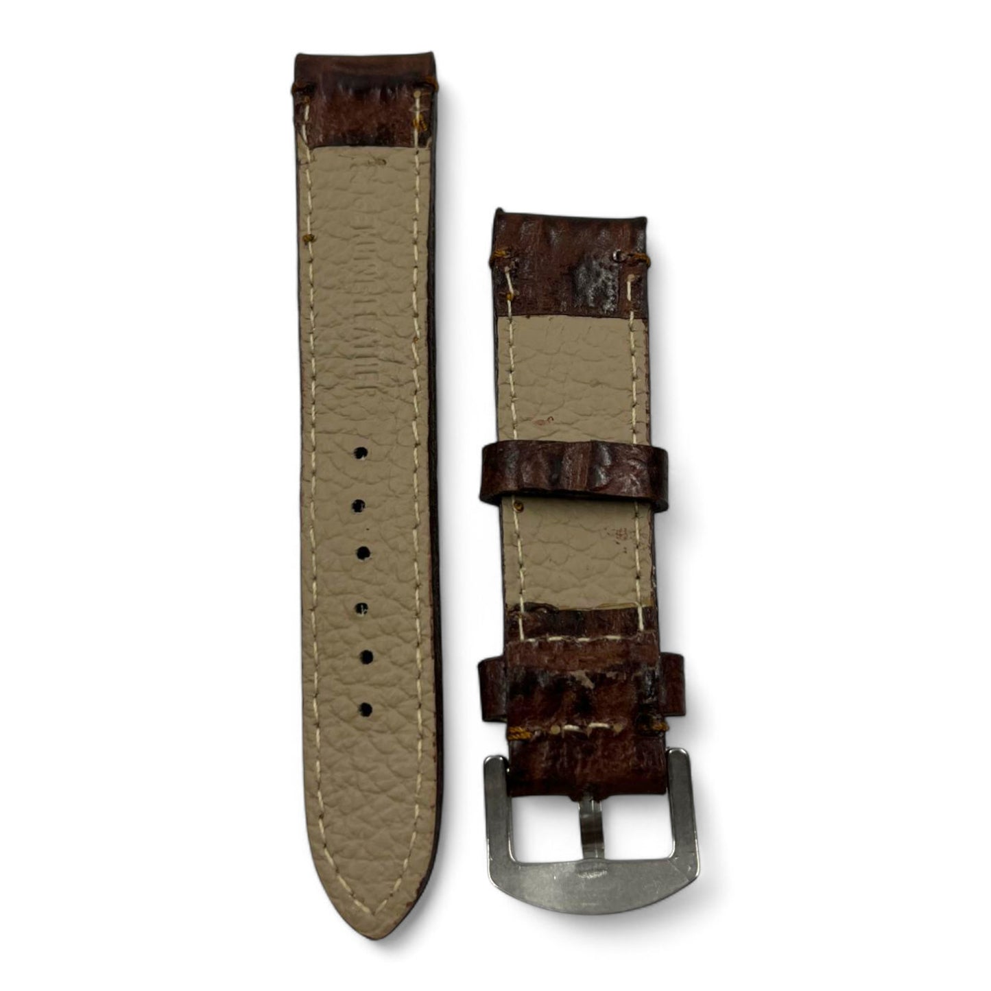 [22 mm] Croco Leather Strap - Light Brown