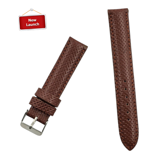 [22 mm] Dotted Leather - Latte Brown