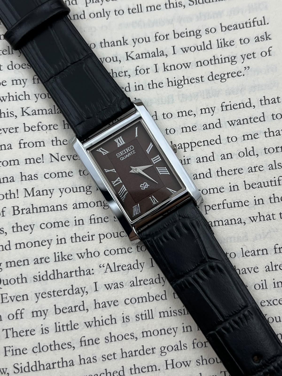 SEIKO TANK - Brown S  (Quartz - Mod)