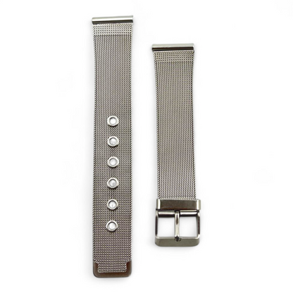 [18mm] Mesh Bracelet  Chain - Silver Stainless Steel (AVERAGE QUALITY)