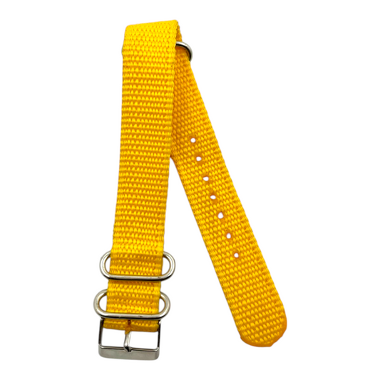 [18 mm] Nato Strap - Ribbed Yellow