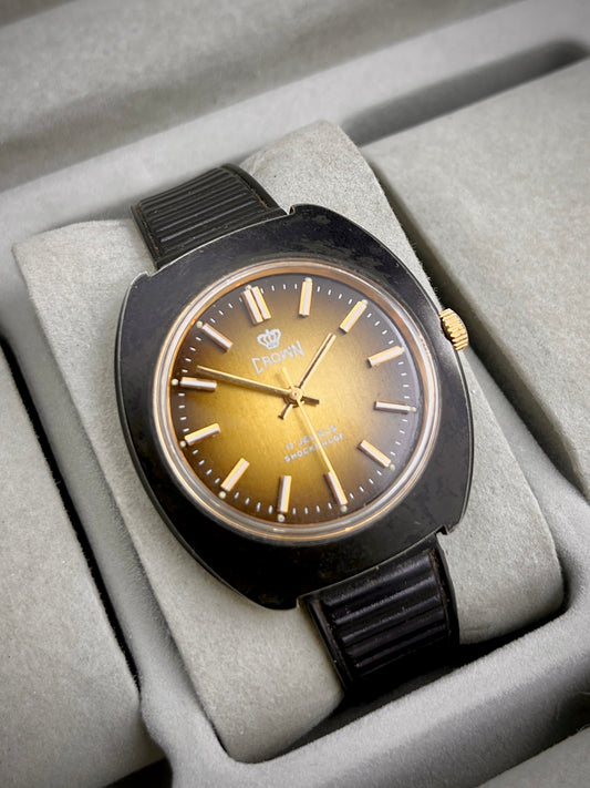 Vintage Crown Mechanical Hand Winding Watch