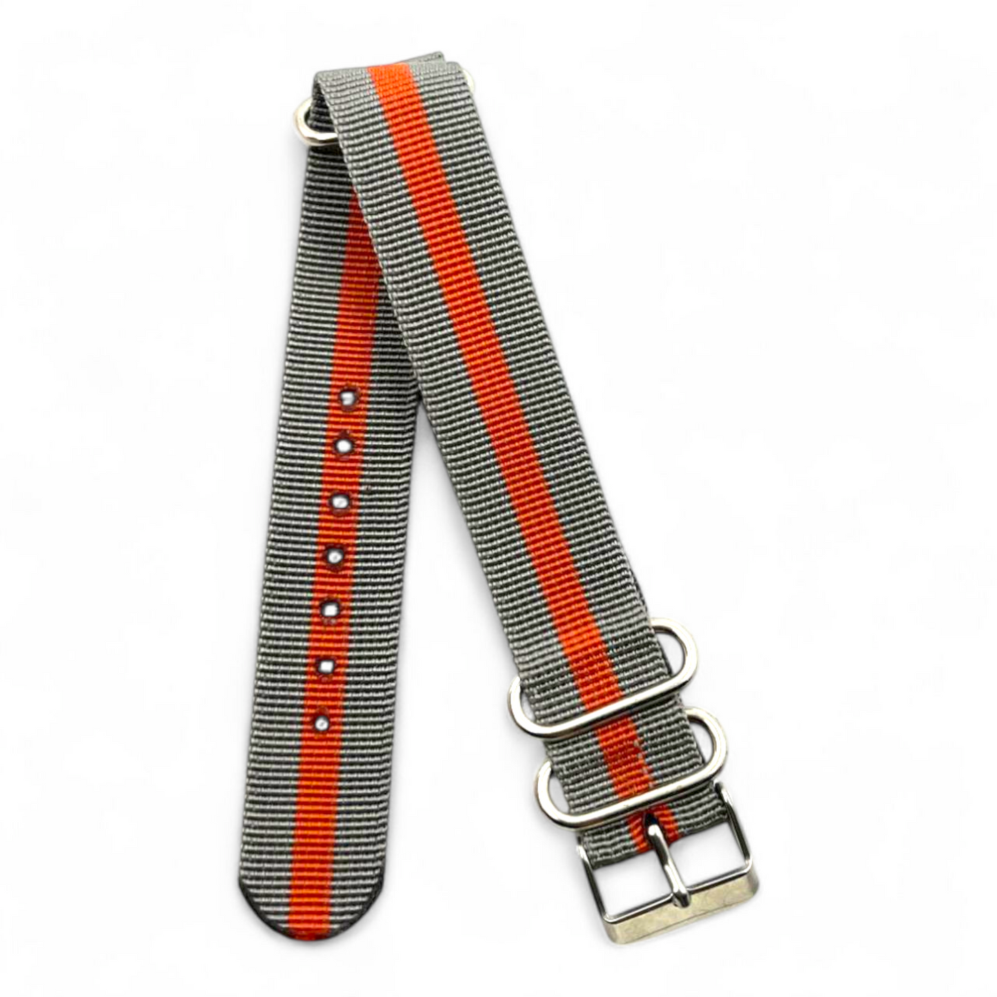 [20 mm] Nato Strap - Grey Orange Light