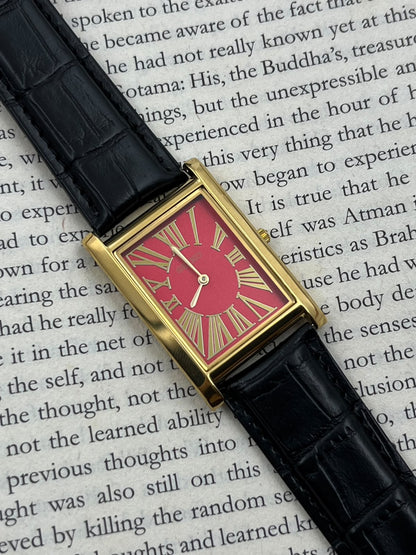 SEIKO TANK - Roman Red Gold  (Quartz - Mod)