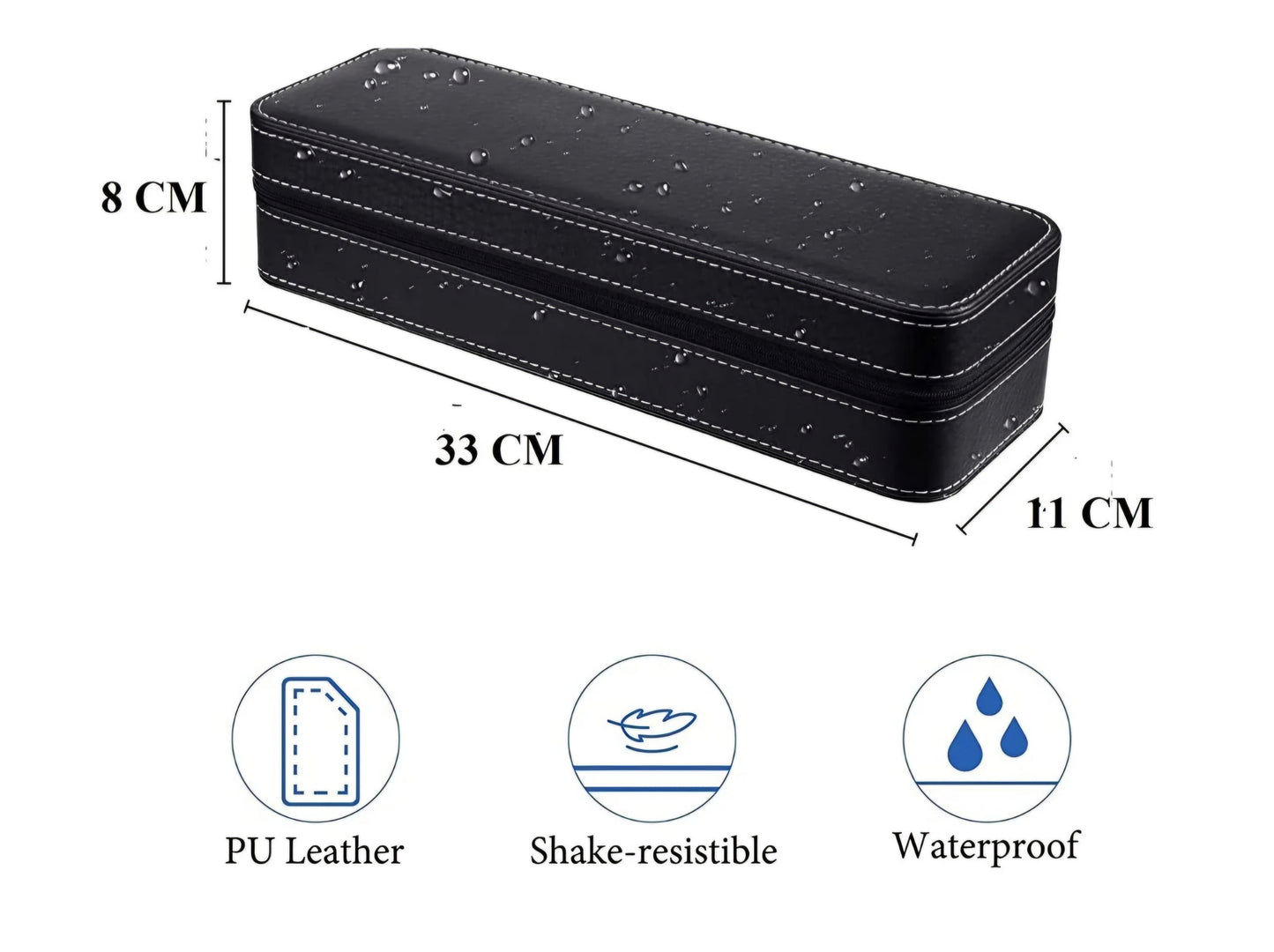 [6 Slot] Zip Watch Box / Organiser - Premium