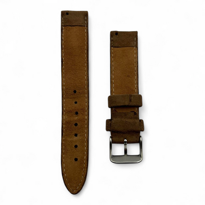 [18 mm] Suede Strap - Full Brown