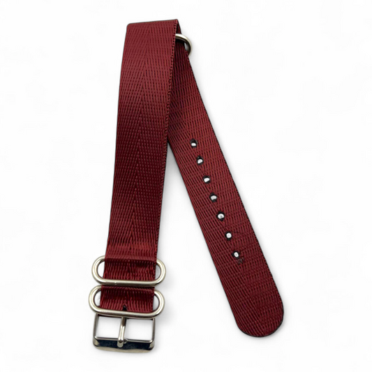 [20 mm] Nato Strap - Silky Maroon
