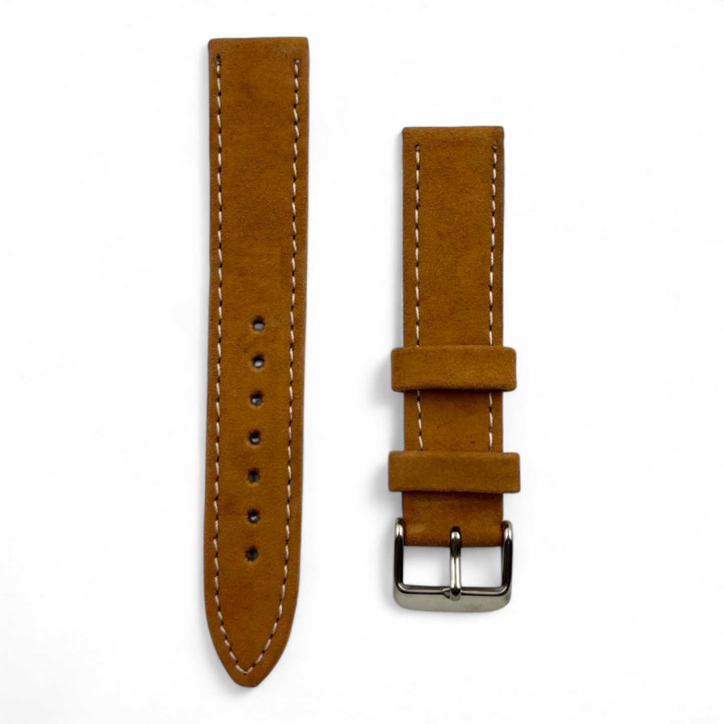 [18 mm] Suede Strap - Tanned Brown