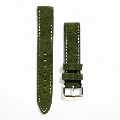 [22 mm] Suede Strap - Forest Green