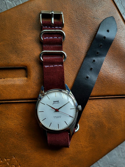 [18 mm] Suede Nato Strap - Green