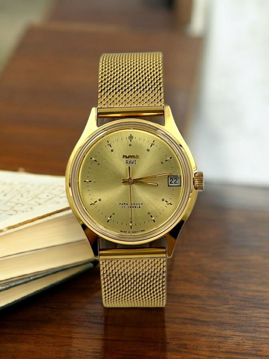 Vintage HMT Ravi (NOS) Mechanical Hand-Winding Watch with Date Window