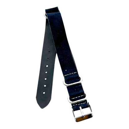 [18 mm] Suede Nato Strap - Dark Blue
