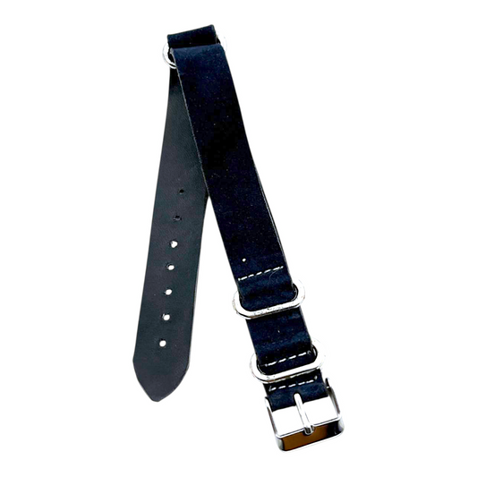 [18 mm] Suede Nato Strap - Dark Blue