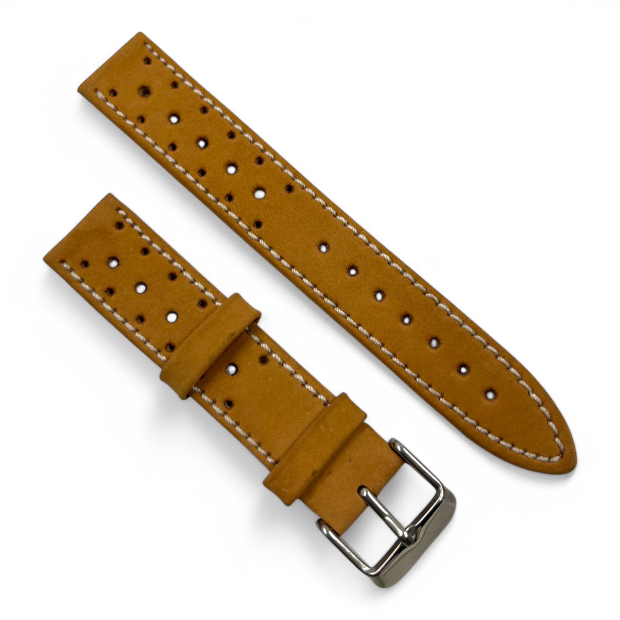 18 mm] Rally / Racer Leather Strap - Light Brown – Watch It Move