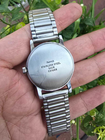 Vintage HMT Pankaj White Roaman Dial (Mechanical Hand-Winding Watch)